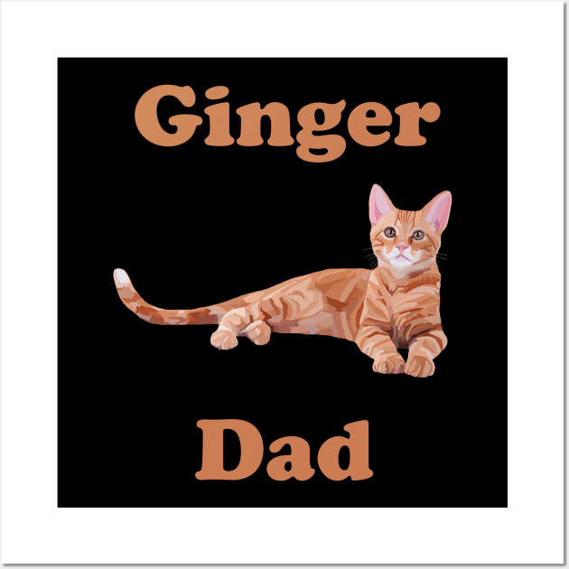 Ginger Cat Dad Wall Art by Art by Deborah Camp